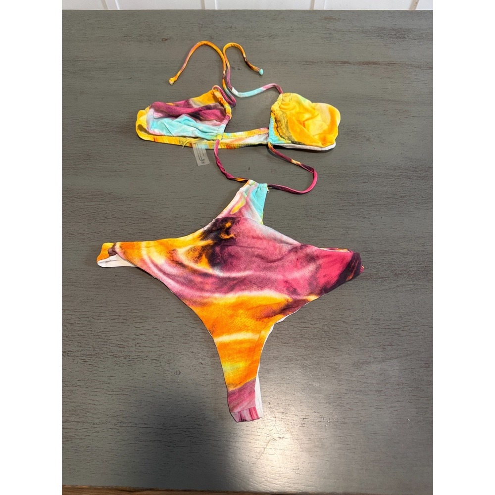colorful open FASHION NOVA one piece swimsuit size XL